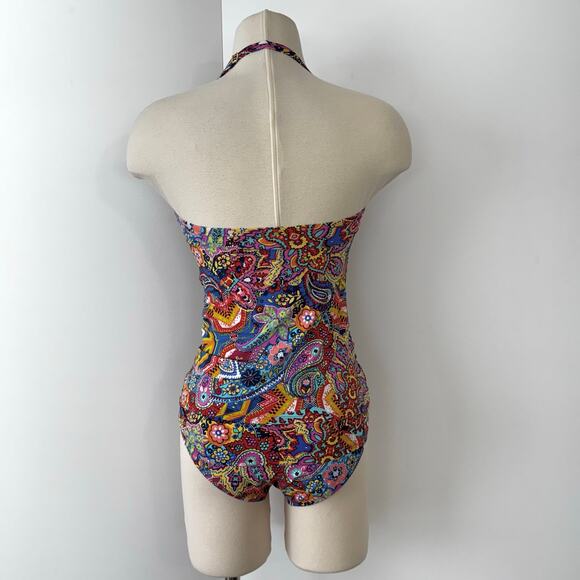 Bleu Rod Beattie 2Pc Twisted Tankini Swim Top and Bottom Multicolor Paisley 6 - Picture 7 of 11